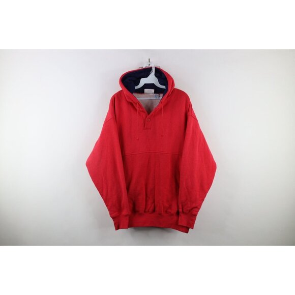 Vintage Other - Vtg 90s Streetwear Mens Large Faded Thermal Lined Double Wall Heavyweight Hoodie